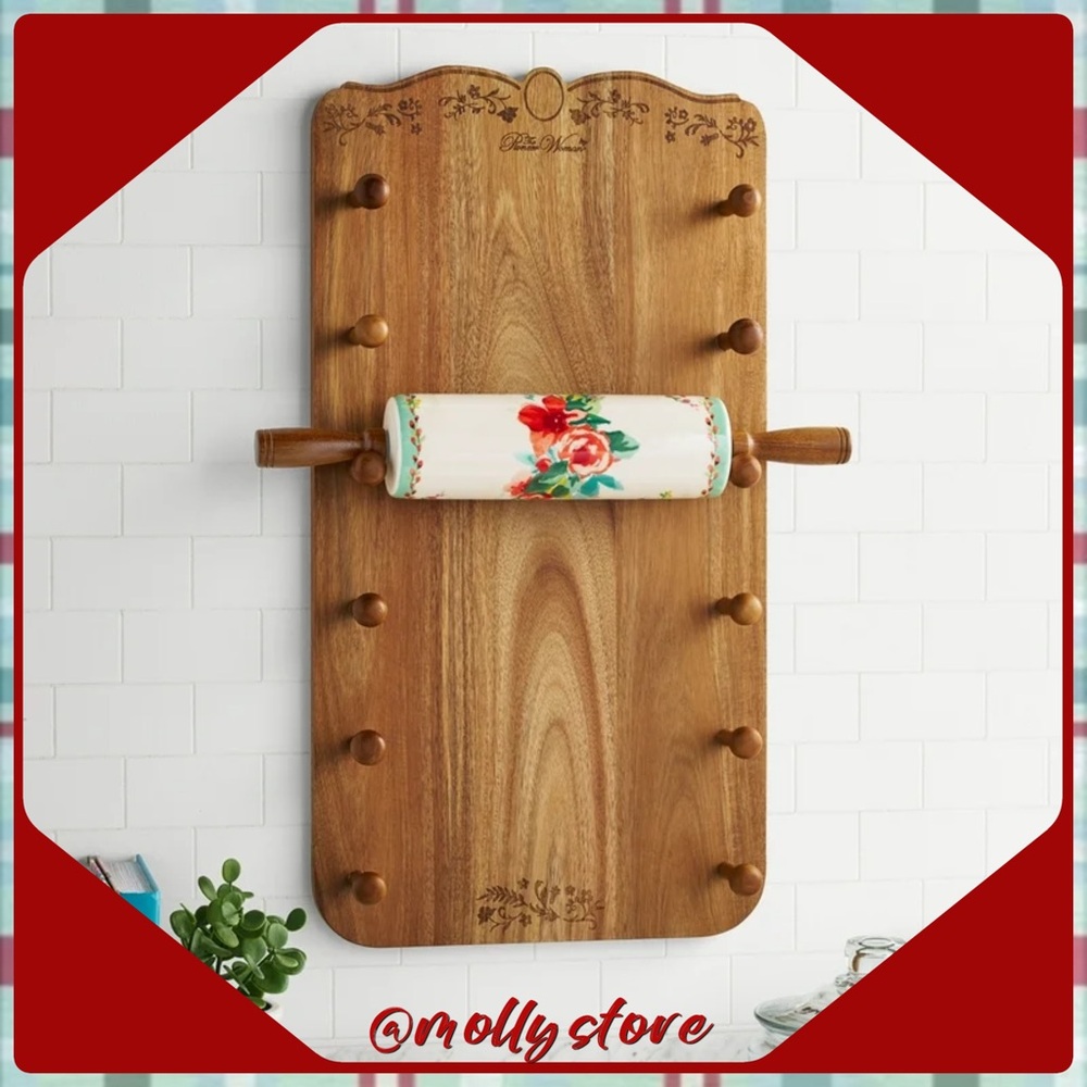 Flash Sale! Last One! 🌸 New Pioneer Woman 26” x 14” Rolling Pin with Holder